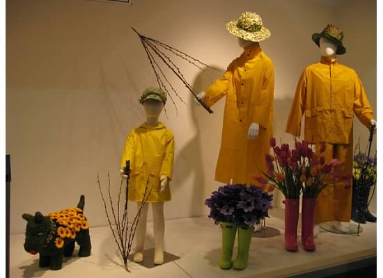 raincoats and flowers