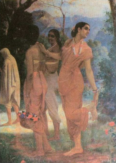 Ravi_Varma-Shakuntala_stops_to_look_back