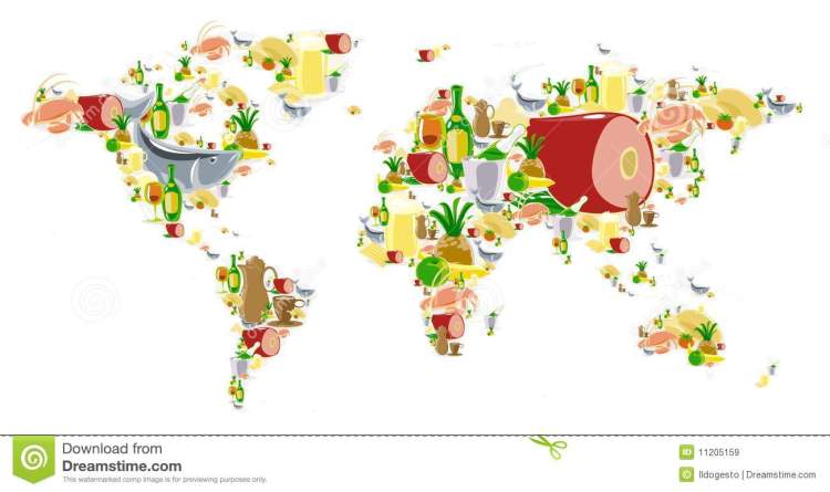 world-map-food-drinks-11205159